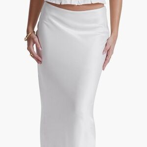 House of CB Sydel Bias Cut Satin Maxi Skirt